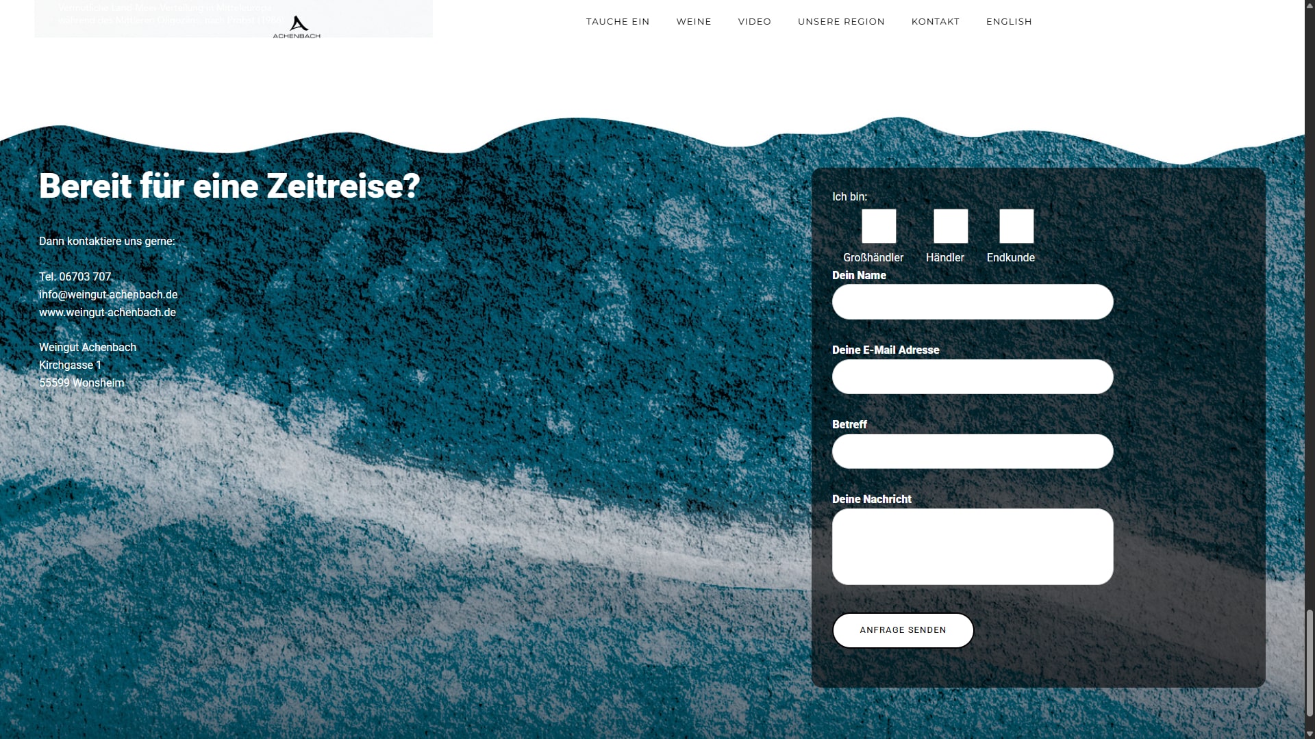 Landingpage – Komponentenbaukasten